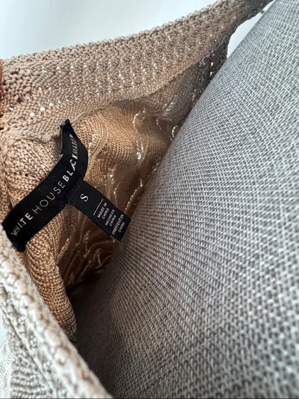 White House Black Market tan knit tank S-Small - Picture 2 of 16